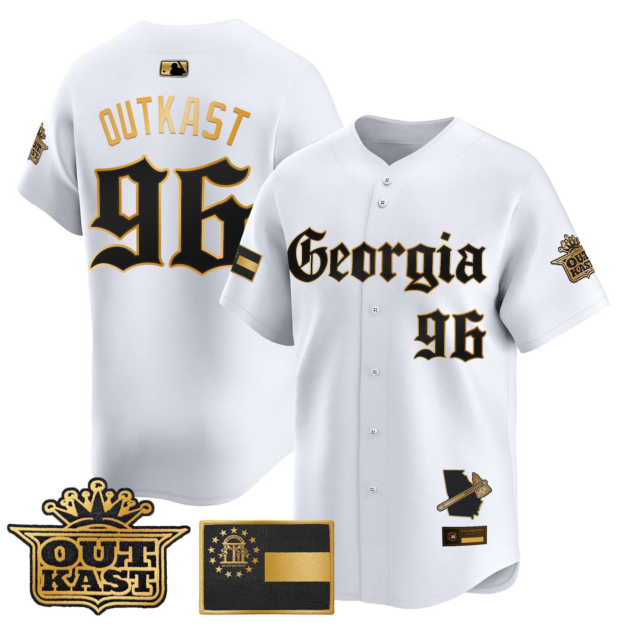 Men's Atlanta Braves 'Georgia x Outkast Gothic Edition' Vapor Premier Limited Jersey - All Stitched
