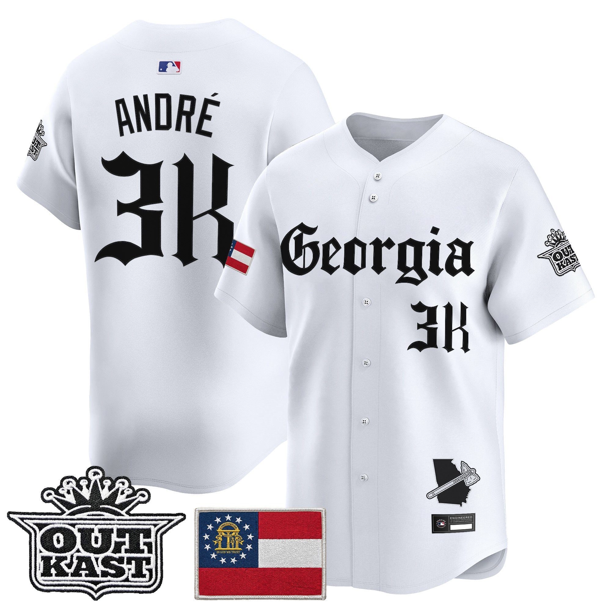 Men's Atlanta Braves 'Georgia x Outkast Gothic Edition' Vapor Premier Limited Jersey - All Stitched