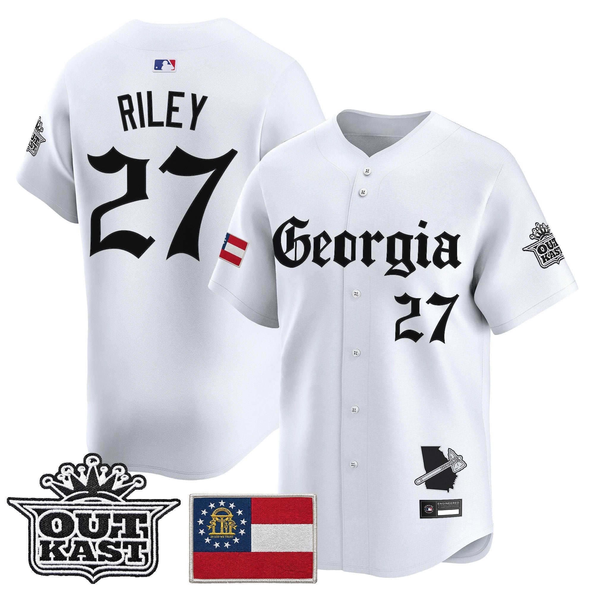 Men's Atlanta Braves 'Georgia x Outkast Gothic Edition' Vapor Premier Limited Jersey - All Stitched