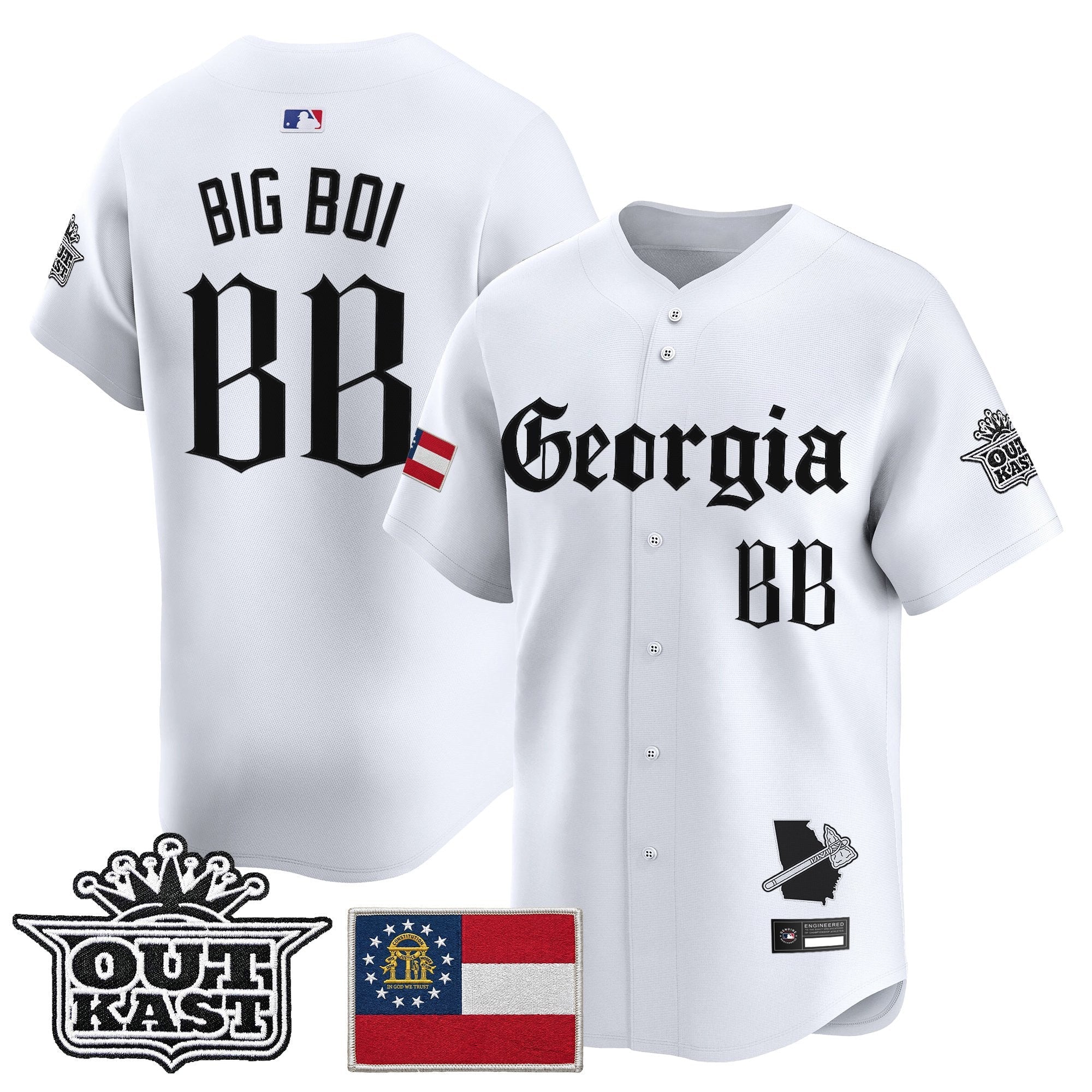Men's Atlanta Braves 'Georgia x Outkast Gothic Edition' Vapor Premier Limited Jersey - All Stitched