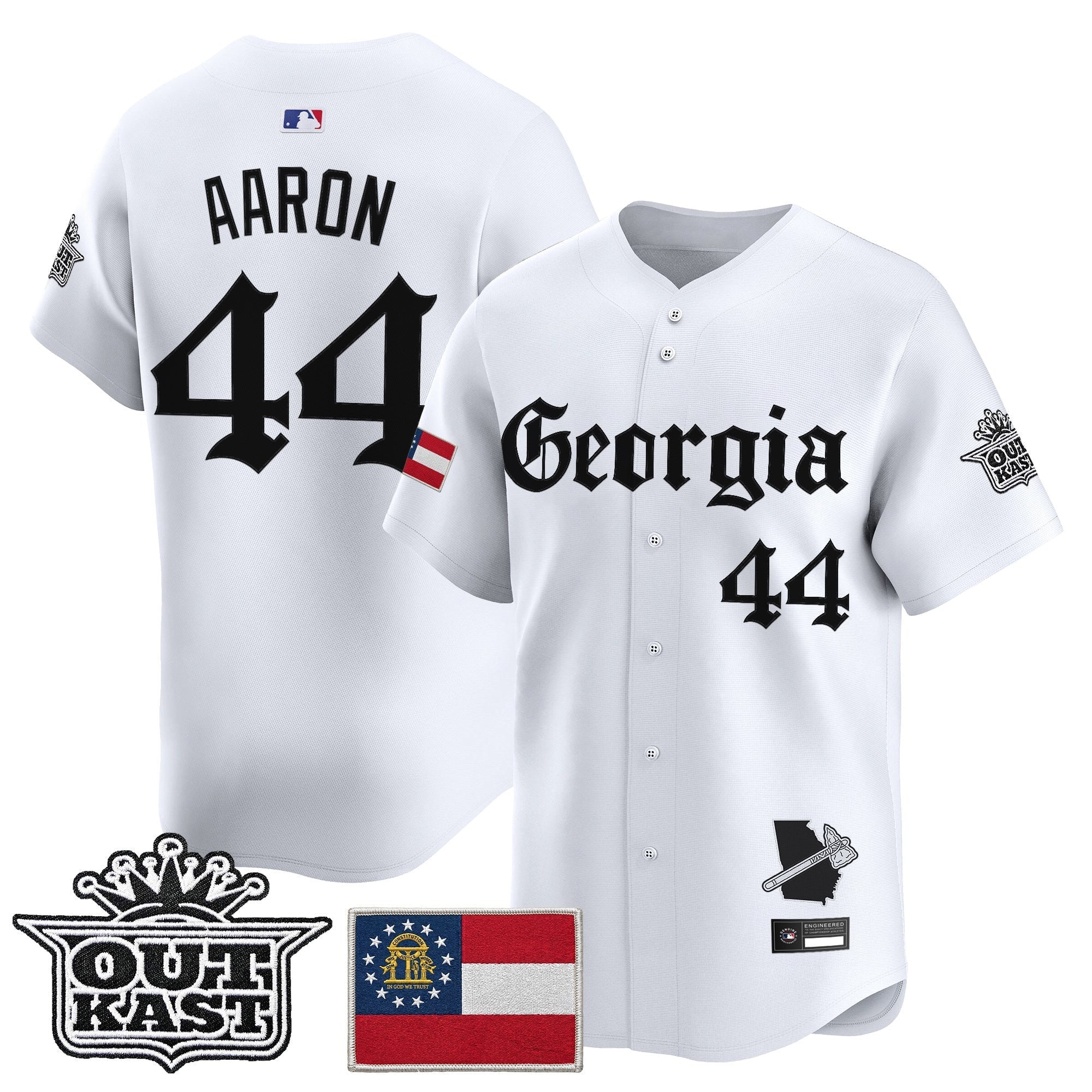 Men's Atlanta Braves 'Georgia x Outkast Gothic Edition' Vapor Premier Limited Jersey - All Stitched
