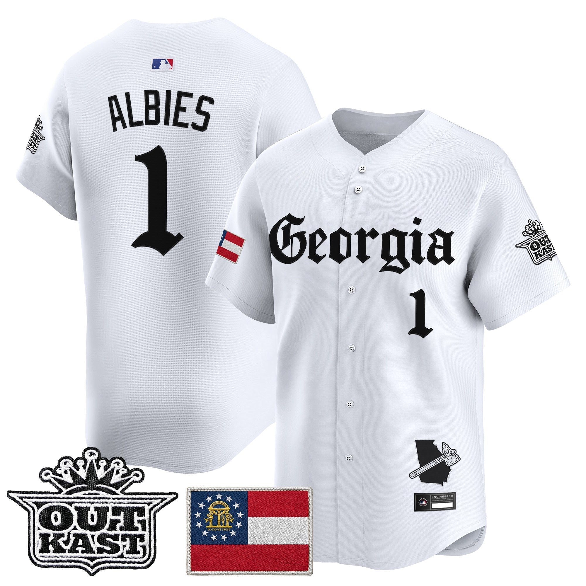 Men's Atlanta Braves 'Georgia x Outkast Gothic Edition' Vapor Premier Limited Jersey - All Stitched