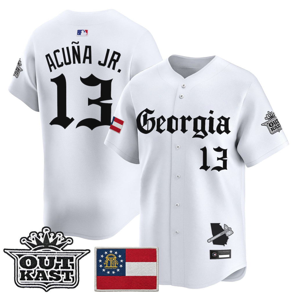 Men's Atlanta Braves 'Georgia x Outkast Gothic Edition' Vapor Premier Limited Jersey - All Stitched