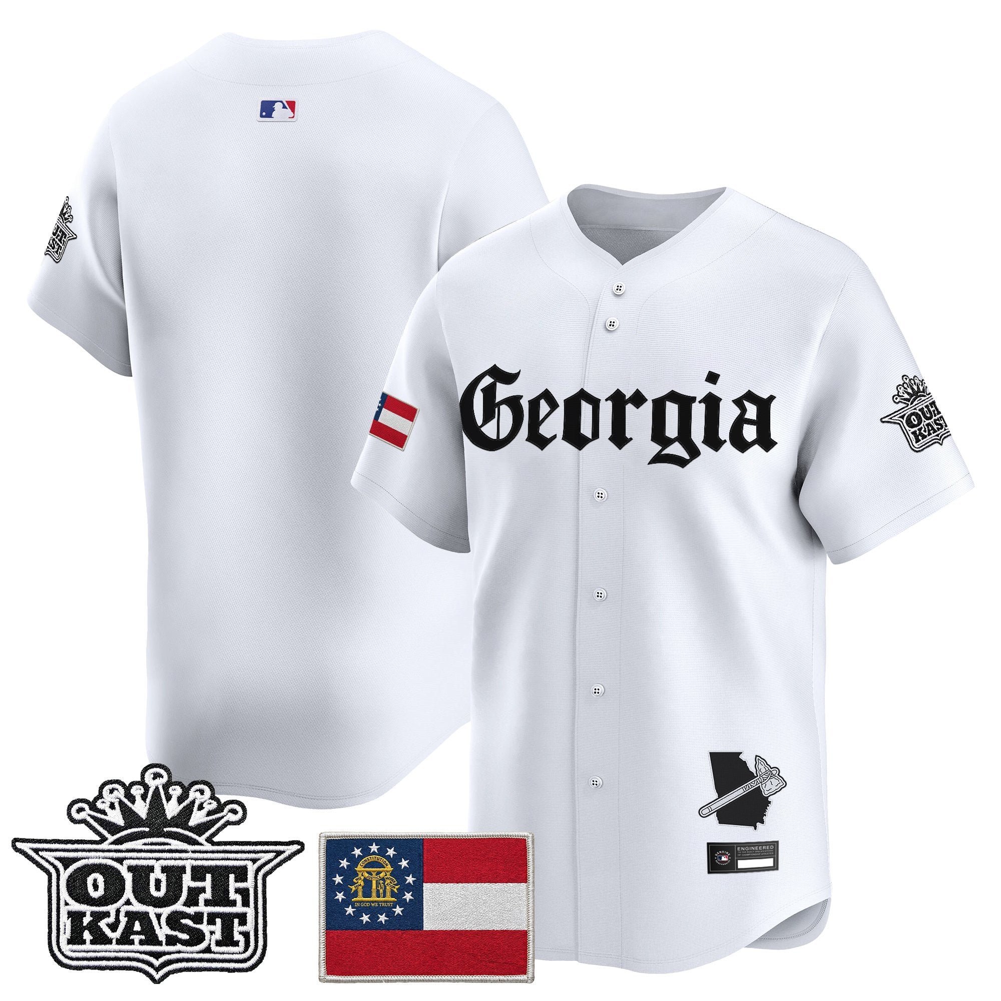 Men's Atlanta Braves 'Georgia x Outkast Gothic Edition' Vapor Premier Limited Jersey - All Stitched