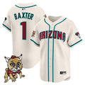 Men's Diamondbacks Baxter The Bobcat Patch Vapor Premier Limited Jersey - All Stitched