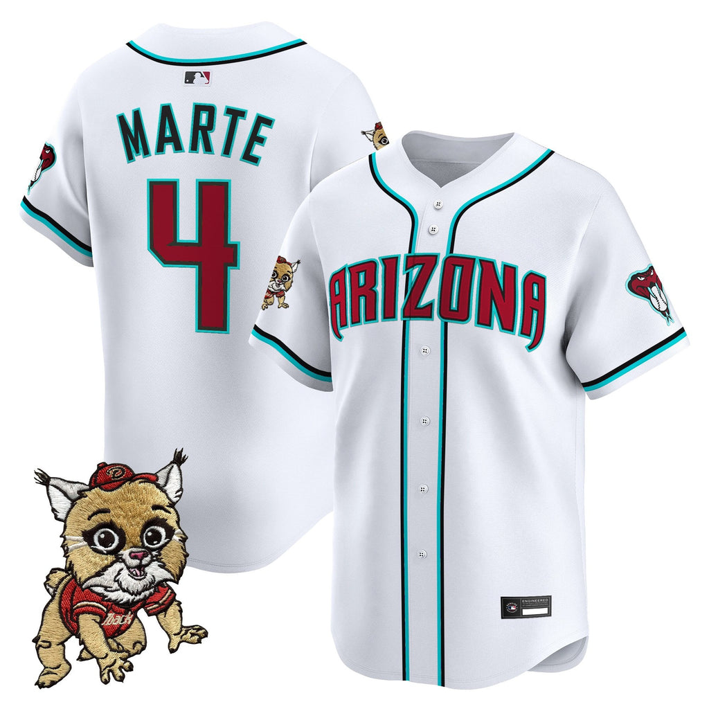 Men's Diamondbacks Baxter The Bobcat Patch Vapor Premier Limited Jersey - All Stitched