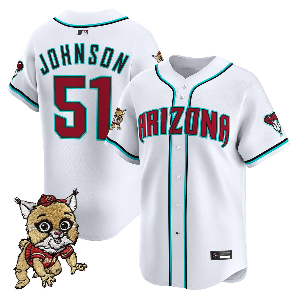 Men's Diamondbacks Baxter The Bobcat Patch Vapor Premier Limited Jersey - All Stitched