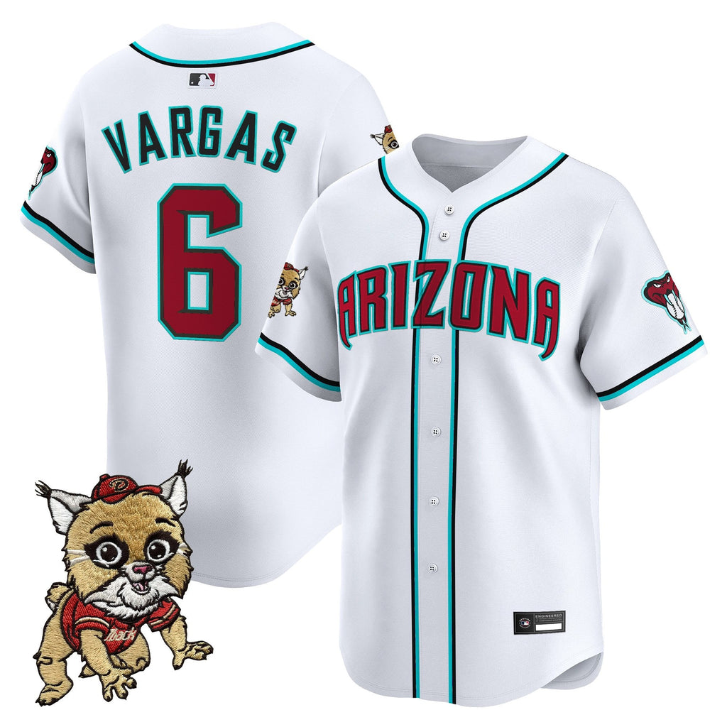 Men's Diamondbacks Baxter The Bobcat Patch Vapor Premier Limited Jersey - All Stitched