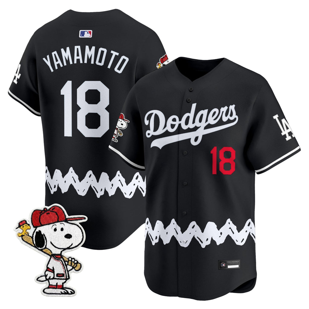Men's Los Angeles Dodgers x Peanuts Vapor Premier Limited Jersey - Stitched