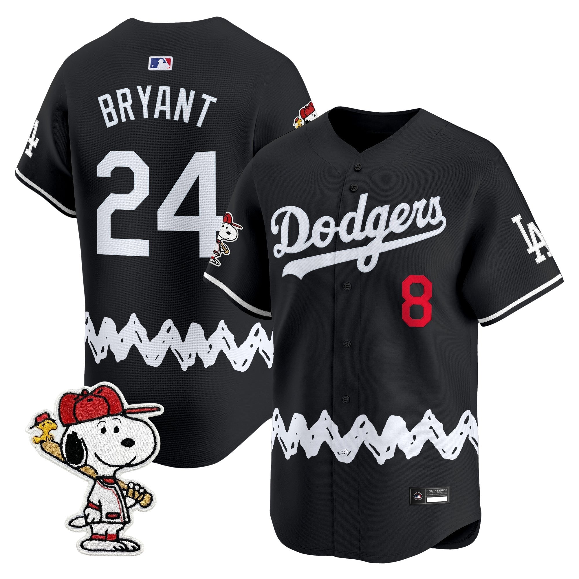 Men's Los Angeles Dodgers x Peanuts Vapor Premier Limited Jersey - Stitched