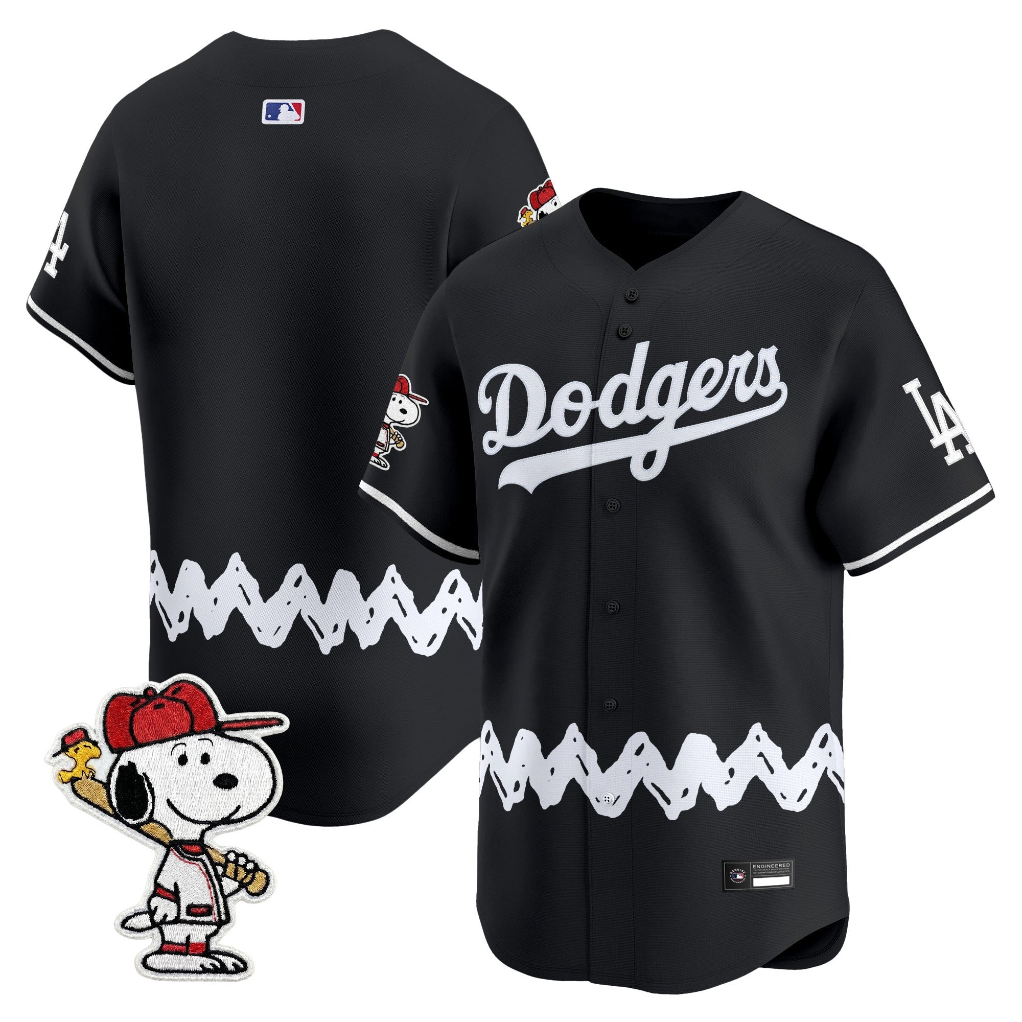 Men's Los Angeles Dodgers x Peanuts Vapor Premier Limited Jersey - Stitched
