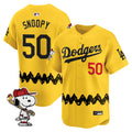 Men's Los Angeles Dodgers x Peanuts Vapor Premier Limited Jersey - Stitched