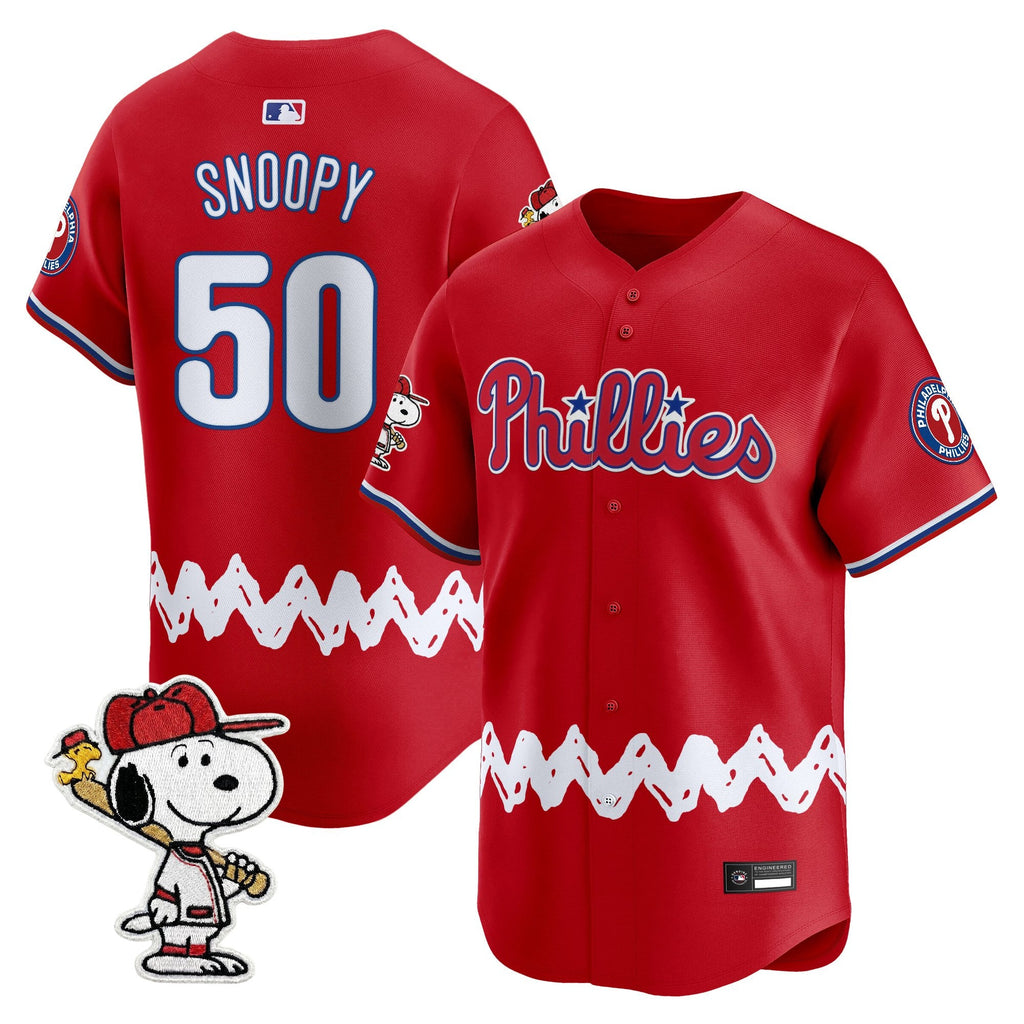 Men's Philadelphia Phillies x Peanuts Vapor Premier Limited Jersey - Stitched
