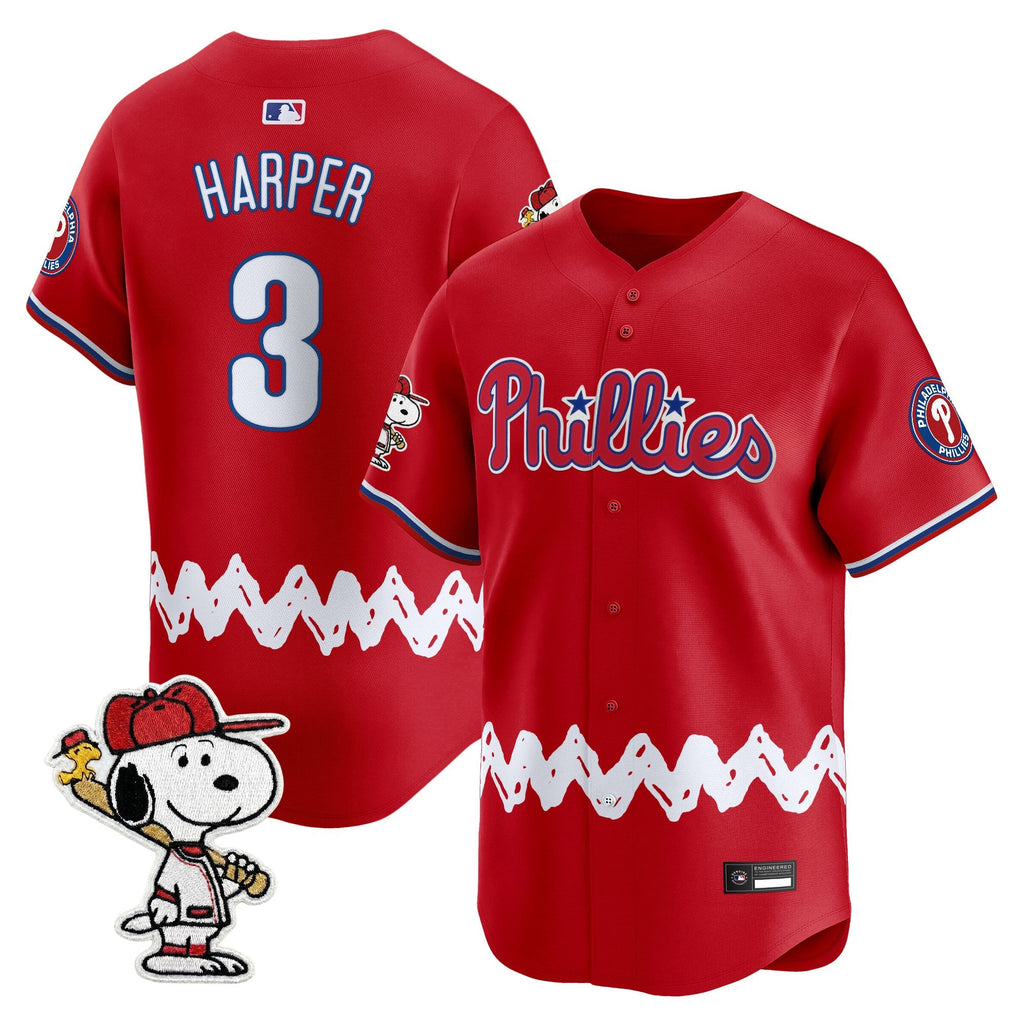 Men's Philadelphia Phillies x Peanuts Vapor Premier Limited Jersey - Stitched