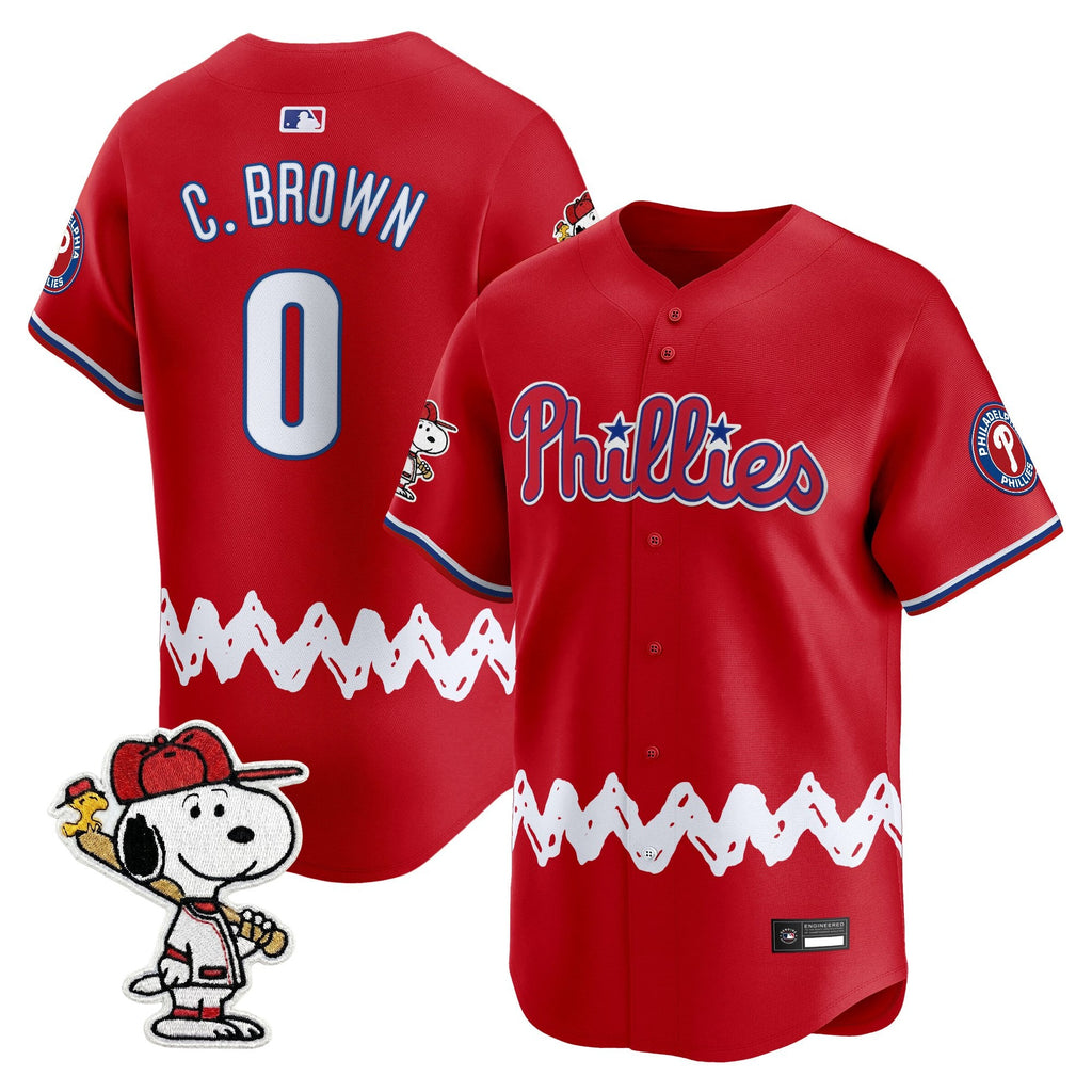Men's Philadelphia Phillies x Peanuts Vapor Premier Limited Jersey - Stitched