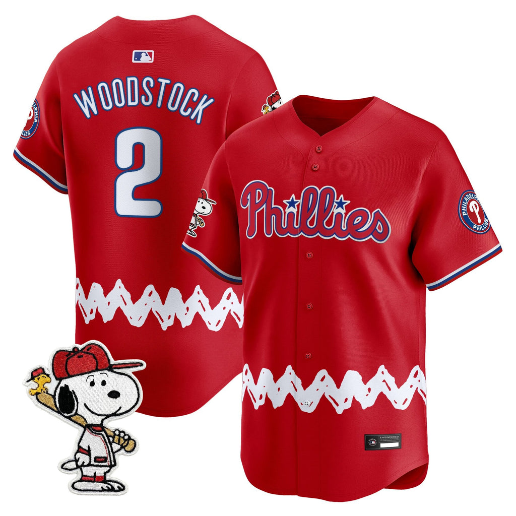 Men's Philadelphia Phillies x Peanuts Vapor Premier Limited Jersey - Stitched