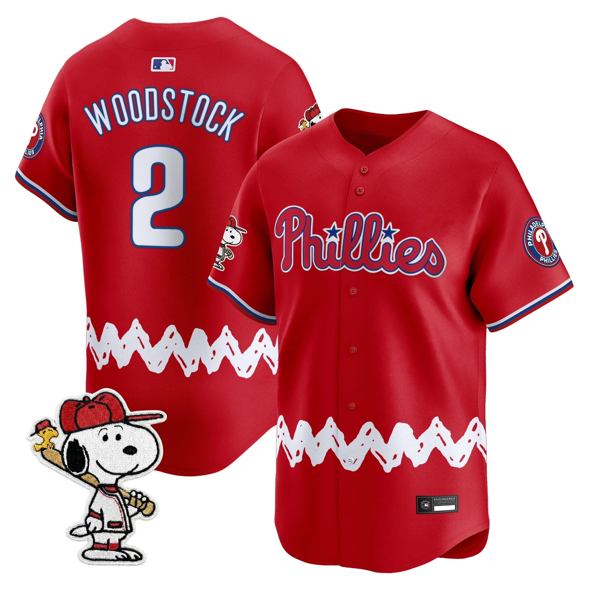 Men's Philadelphia Phillies x Peanuts Vapor Premier Limited Jersey - Stitched