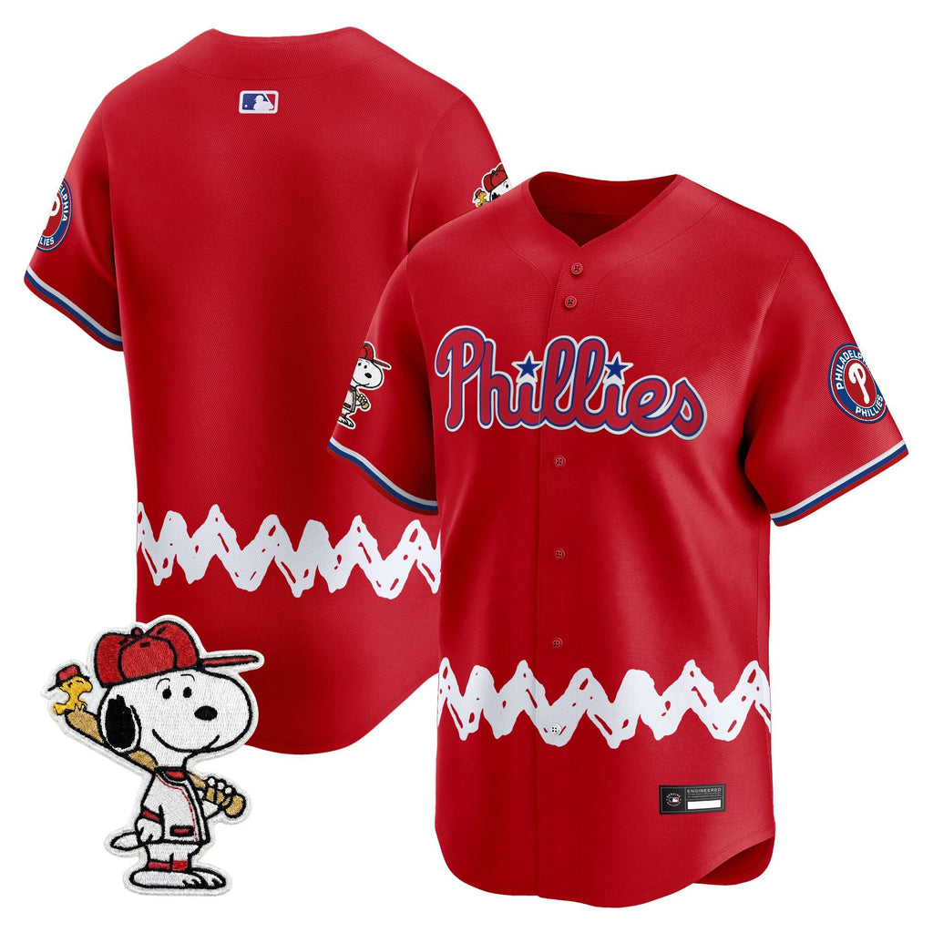 Men's Philadelphia Phillies x Peanuts Vapor Premier Limited Jersey - Stitched