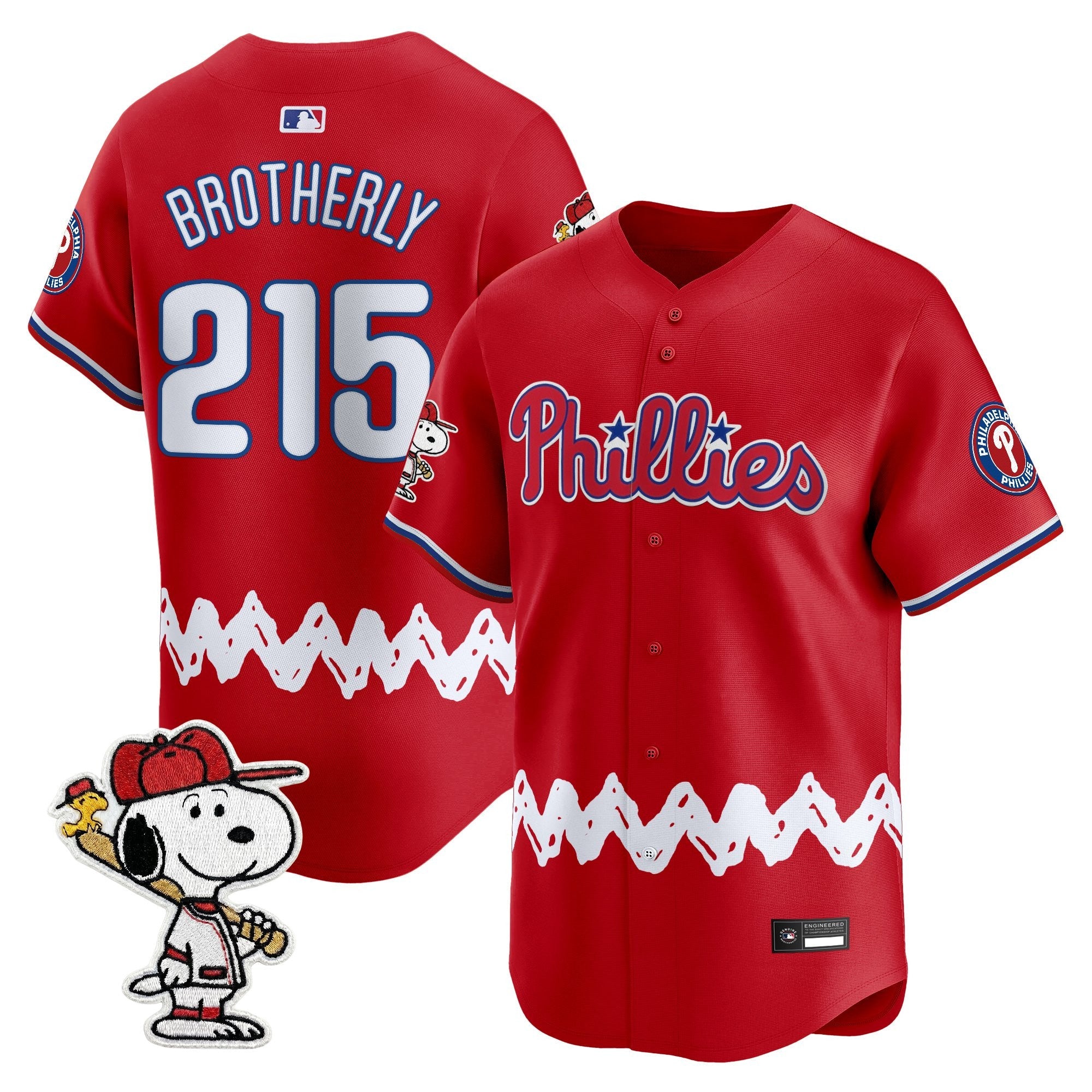 Men's Philadelphia Phillies x Peanuts Vapor Premier Limited Jersey - Stitched