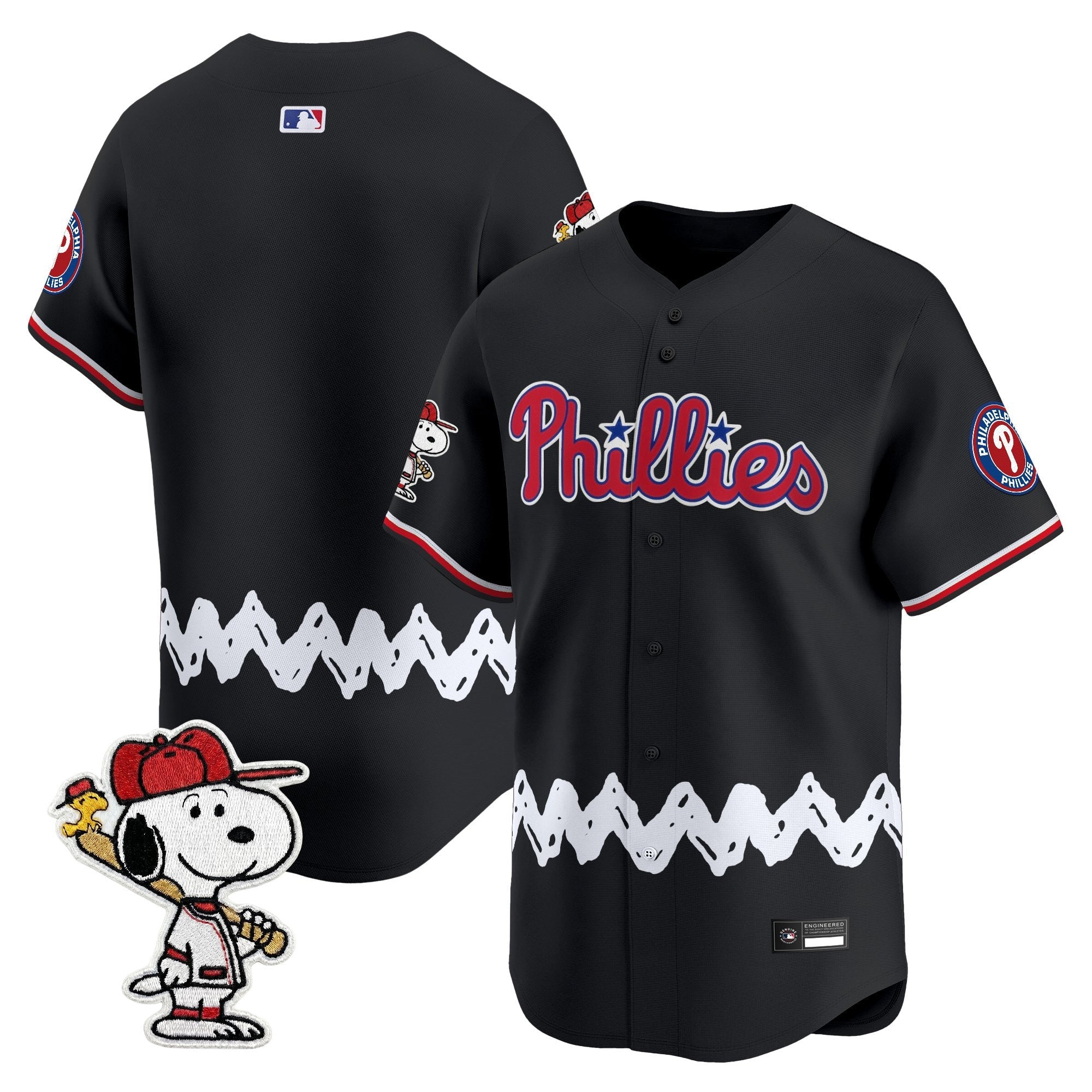 Men's Philadelphia Phillies x Peanuts Vapor Premier Limited Jersey - Stitched