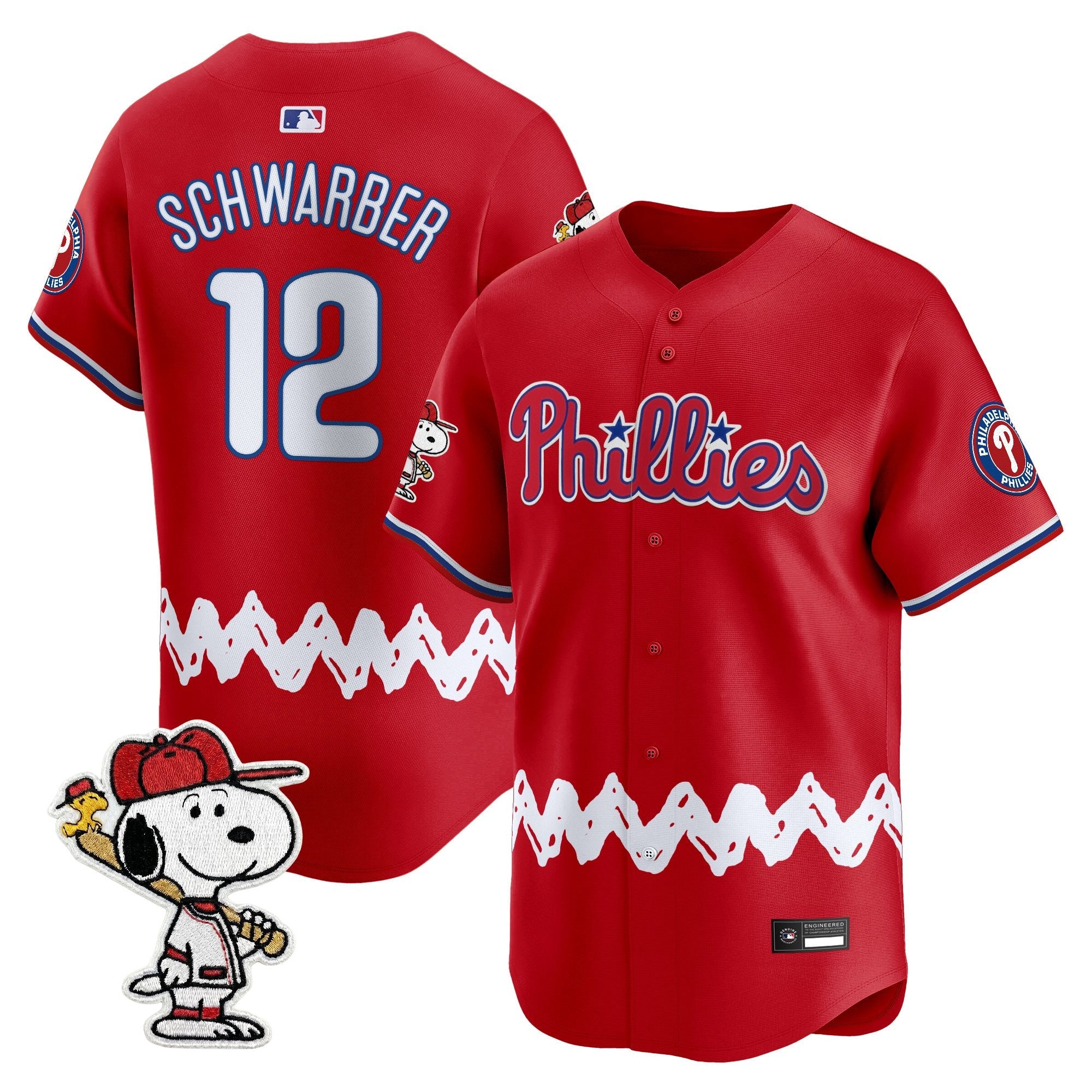 Men's Philadelphia Phillies x Peanuts Vapor Premier Limited Jersey - Stitched