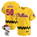 Men's Philadelphia Phillies x Peanuts Vapor Premier Limited Jersey - Stitched