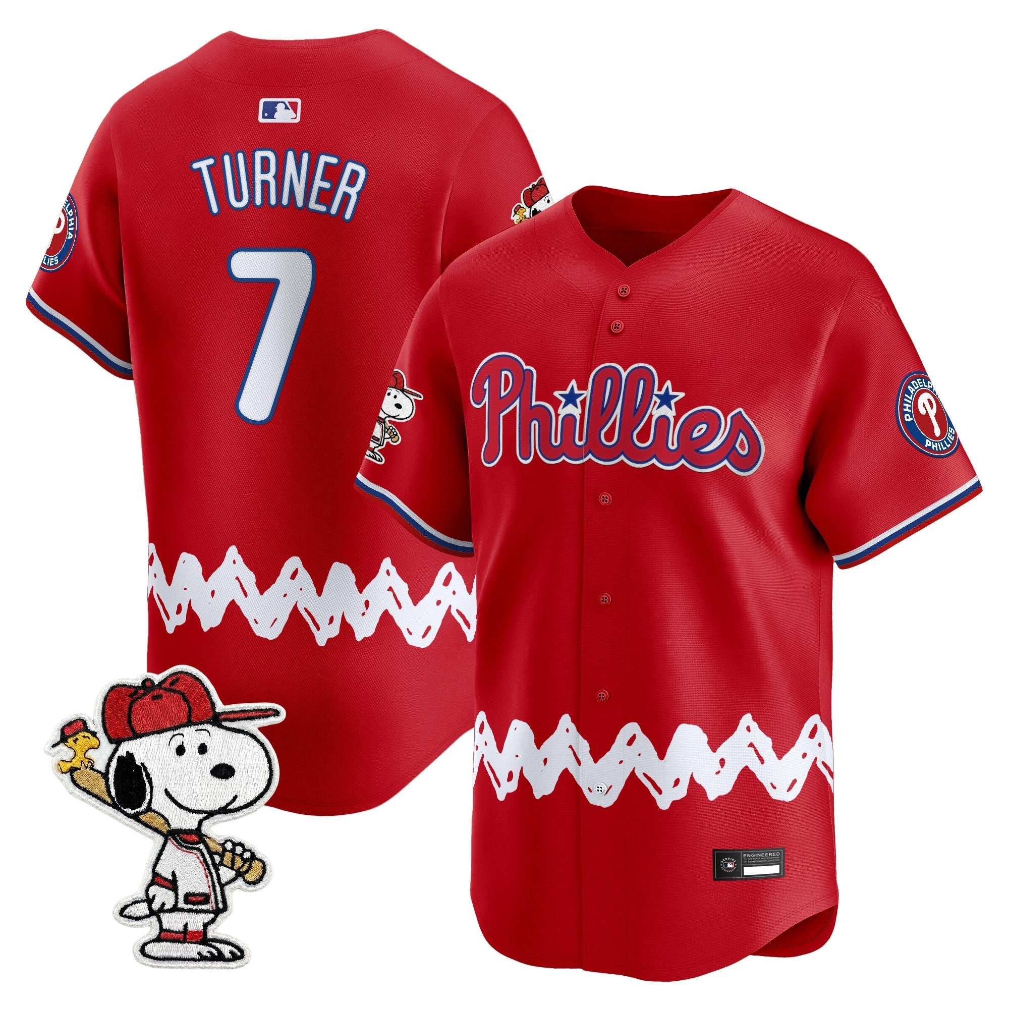 Men's Philadelphia Phillies x Peanuts Vapor Premier Limited Jersey - Stitched
