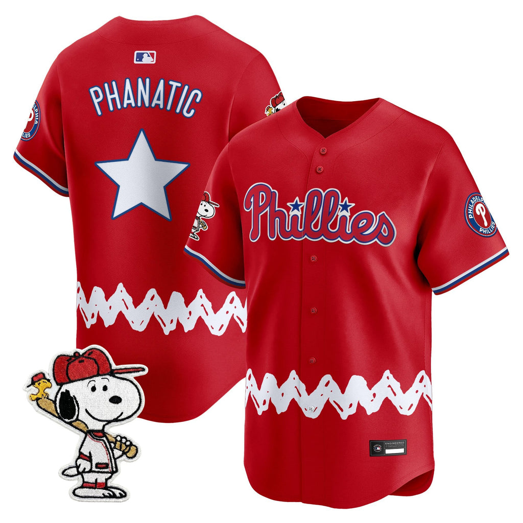 Men's Philadelphia Phillies x Peanuts Vapor Premier Limited Jersey - Stitched