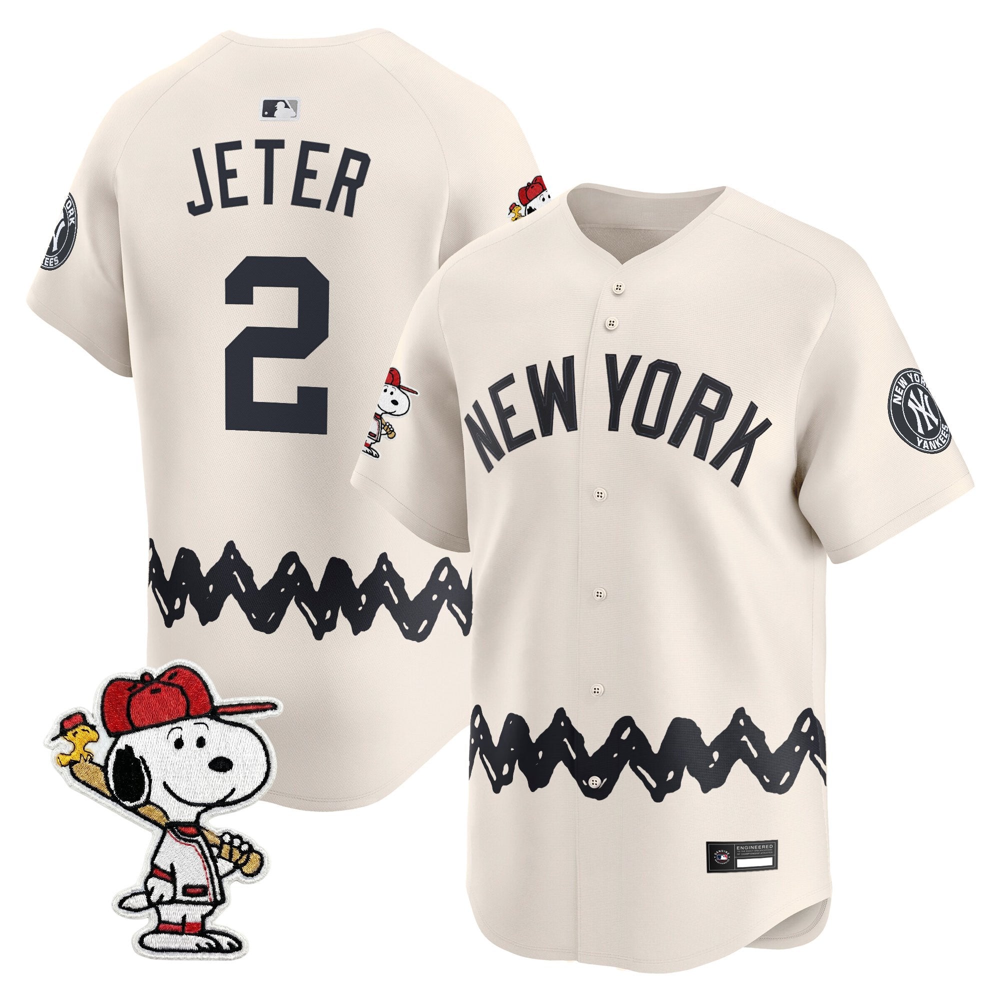 Men's Yankees x Peanuts Vapor Premier Limited Jersey - Stitched