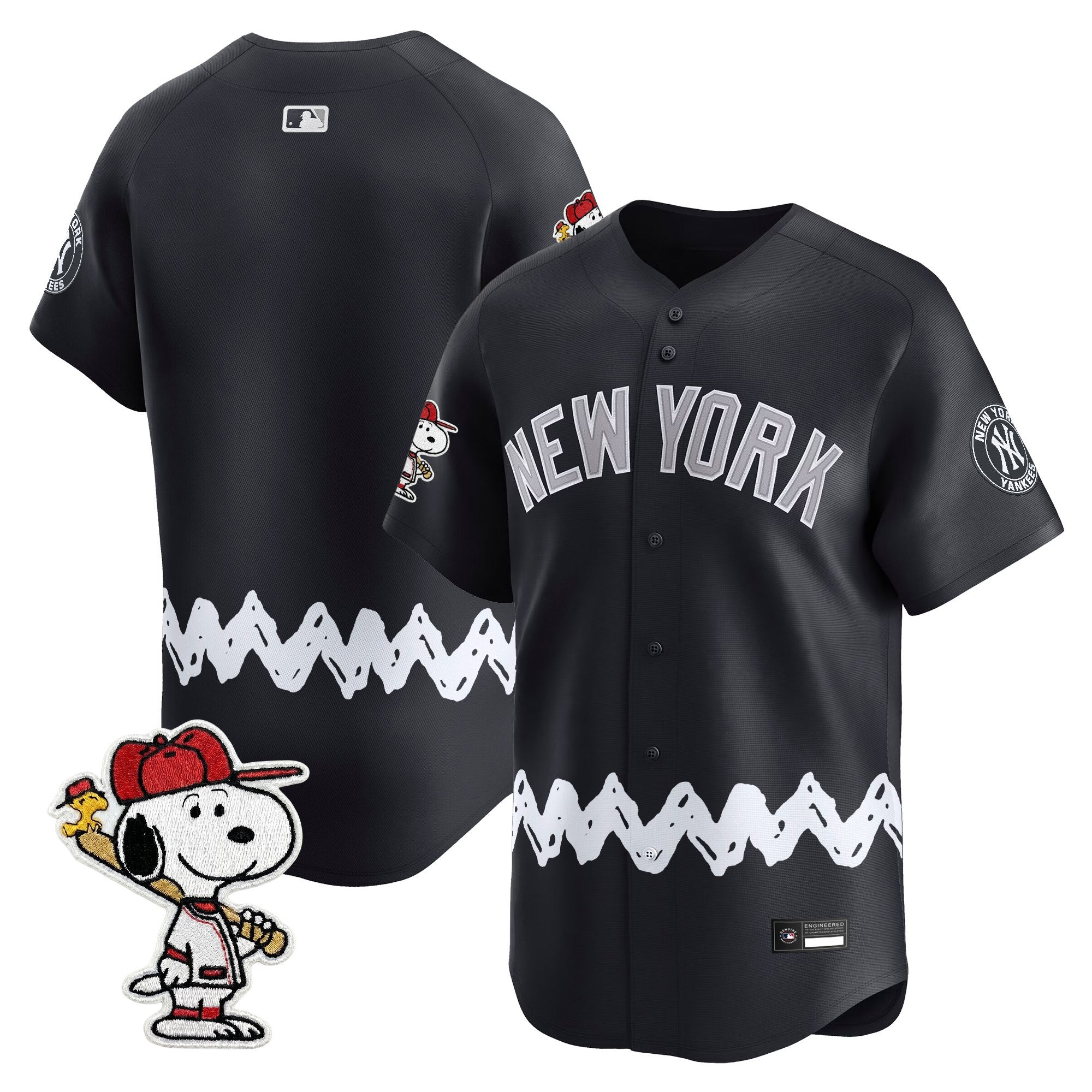 Men's Yankees x Peanuts Vapor Premier Limited Jersey - Stitched