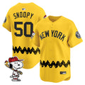 Men's Yankees x Peanuts Vapor Premier Limited Jersey - Stitched
