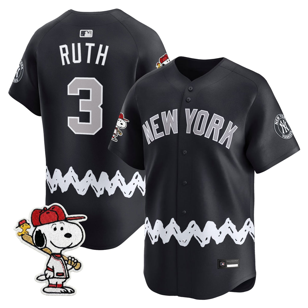 Men's Yankees x Peanuts Vapor Premier Limited Jersey - Stitched