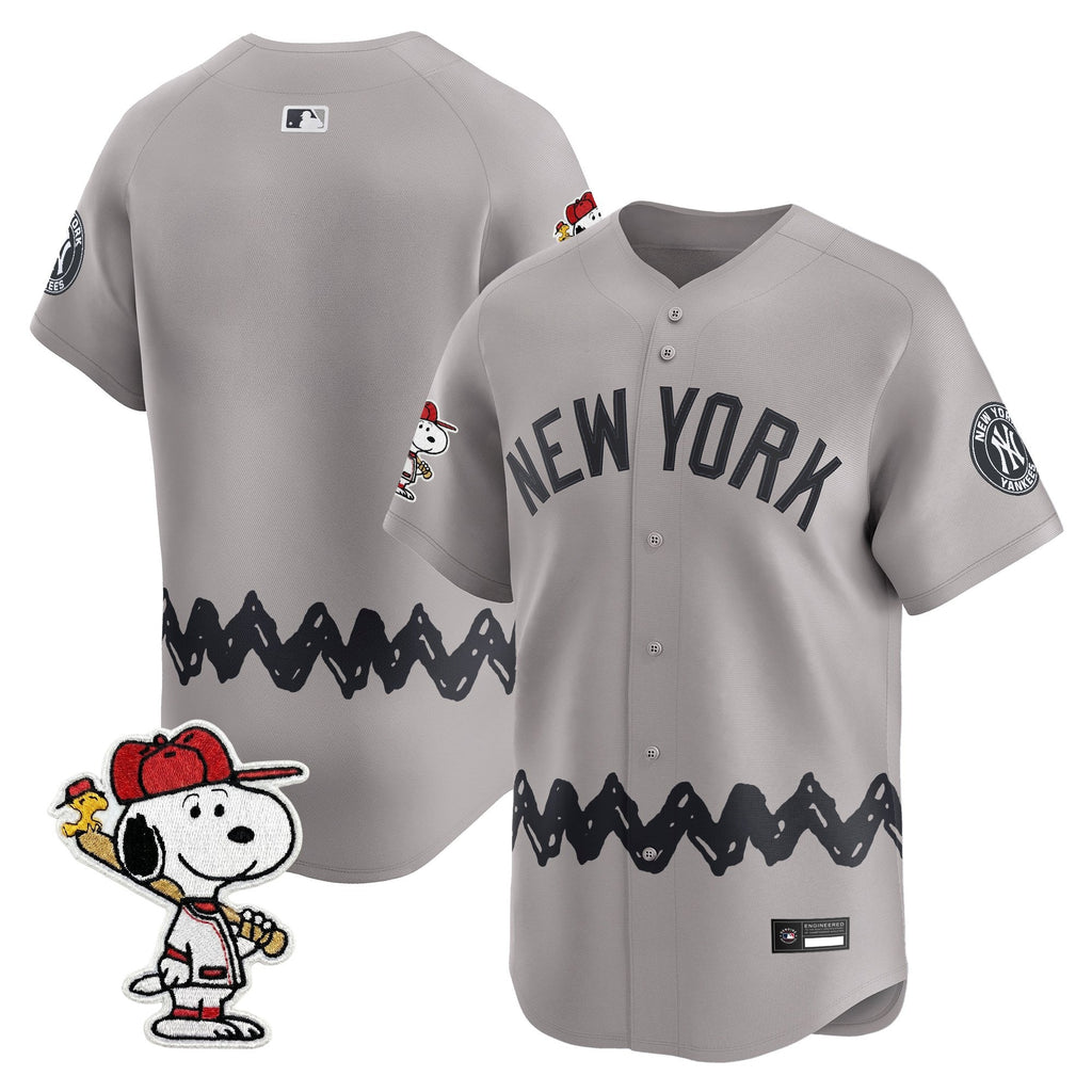 Men's Yankees x Peanuts Vapor Premier Limited Jersey - Stitched