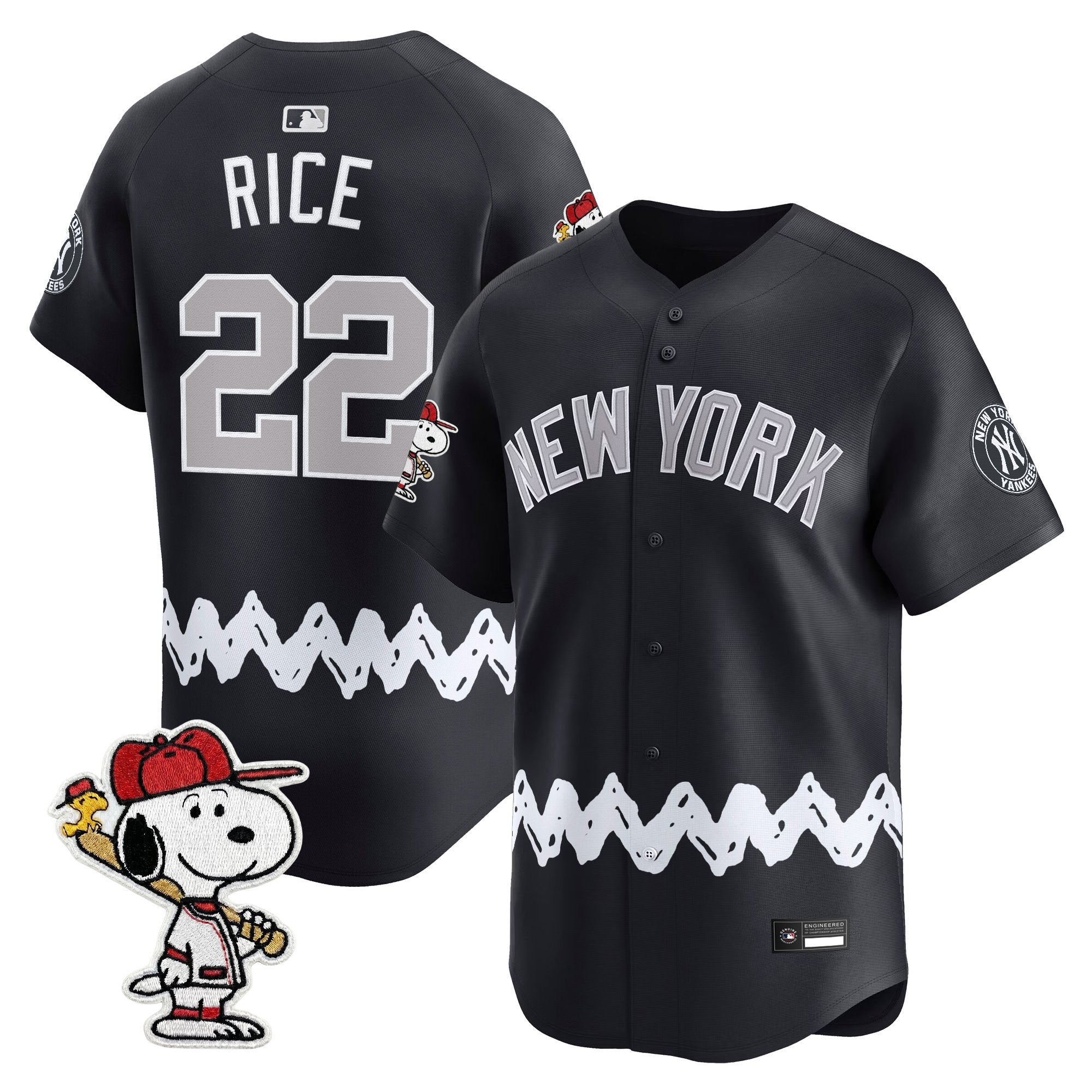 Men's Yankees x Peanuts Vapor Premier Limited Jersey - Stitched