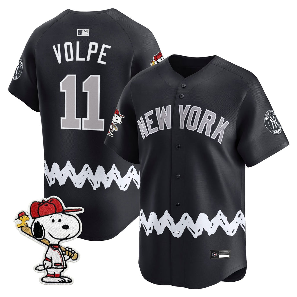 Men's Yankees x Peanuts Vapor Premier Limited Jersey - Stitched