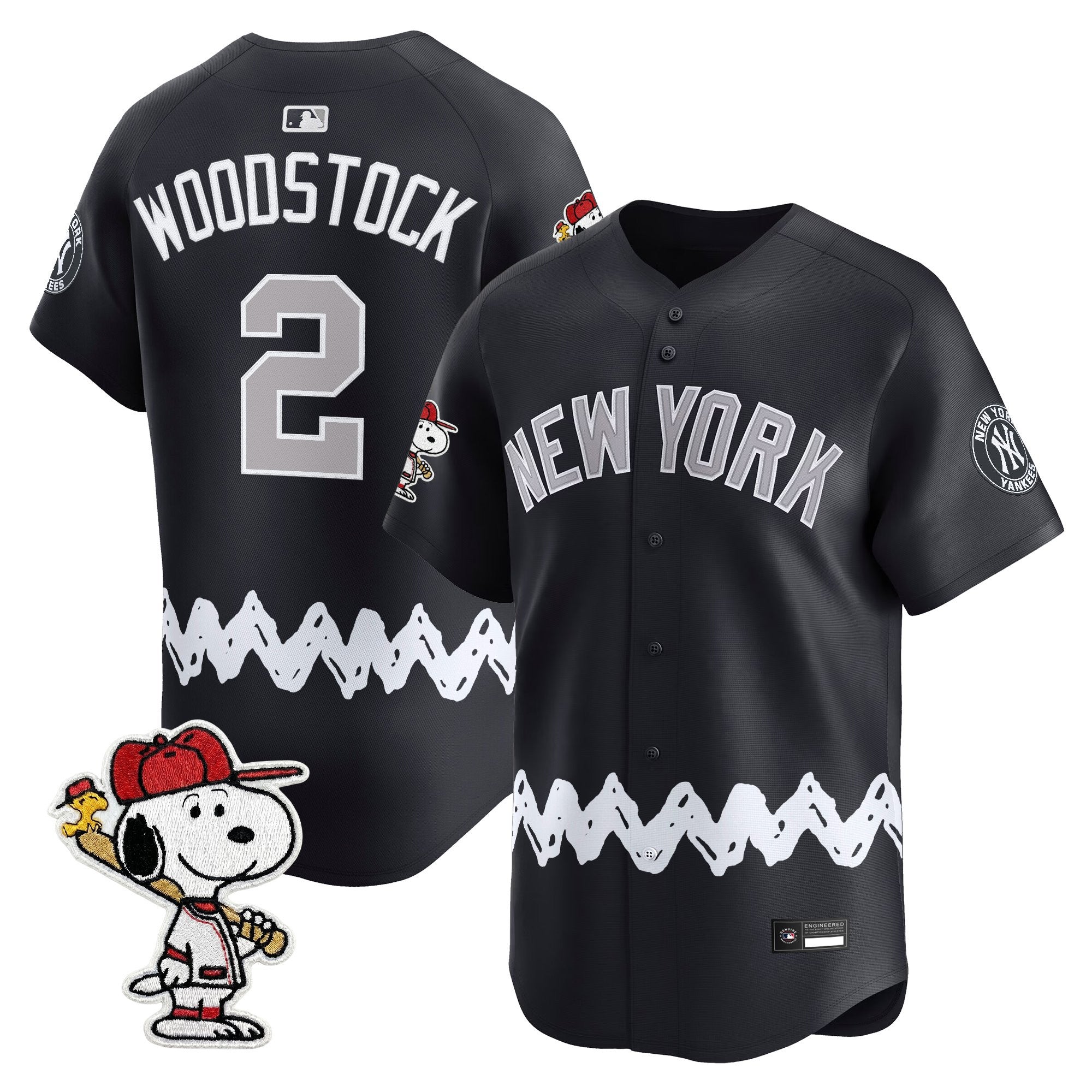 Men's Yankees x Peanuts Vapor Premier Limited Jersey - Stitched