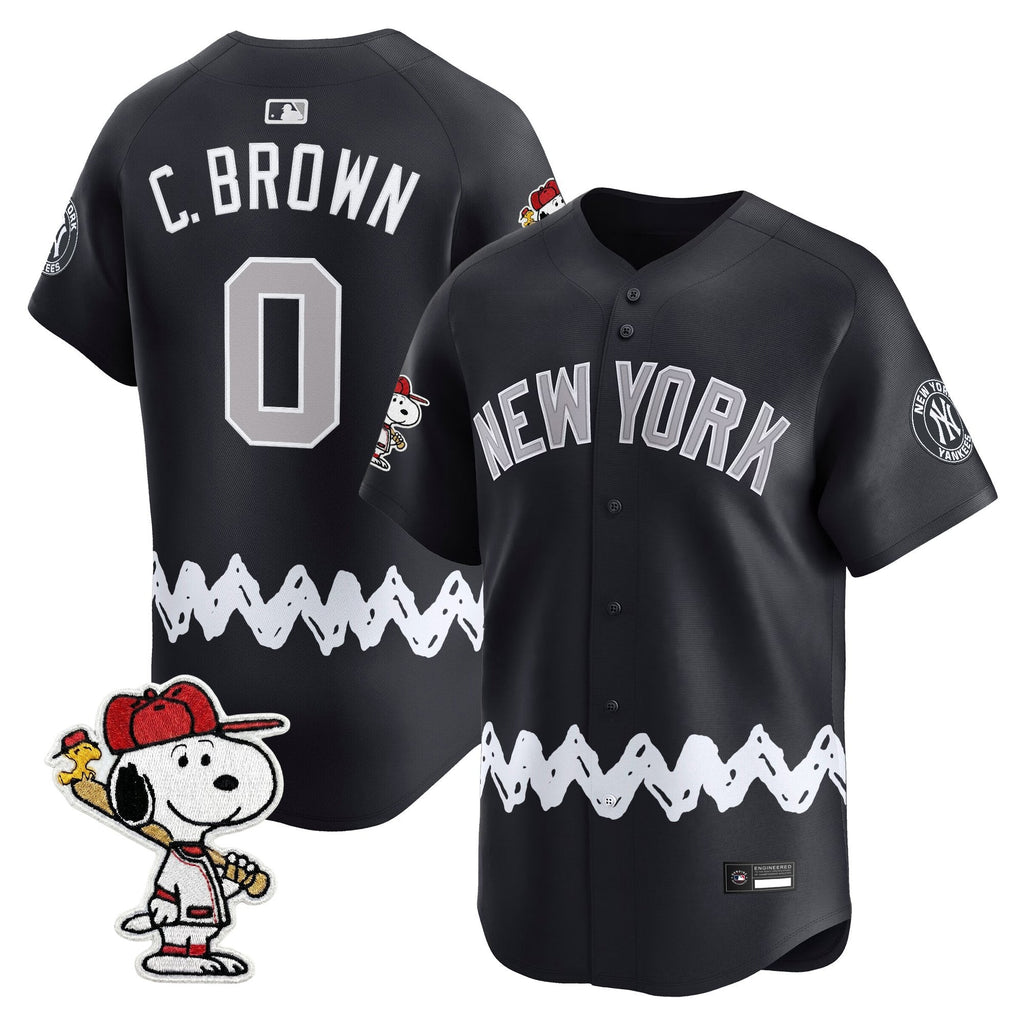 Men's Yankees x Peanuts Vapor Premier Limited Jersey - Stitched