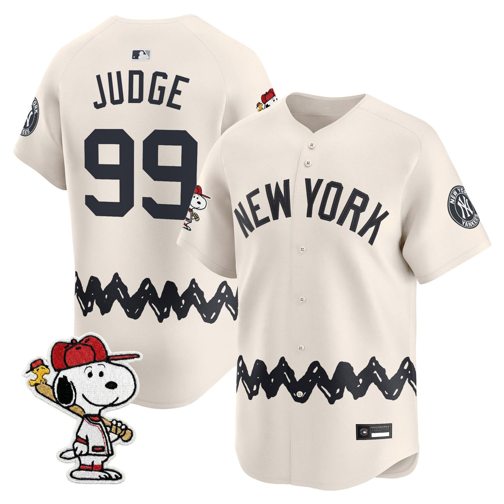Men's Yankees x Peanuts Vapor Premier Limited Jersey - Stitched