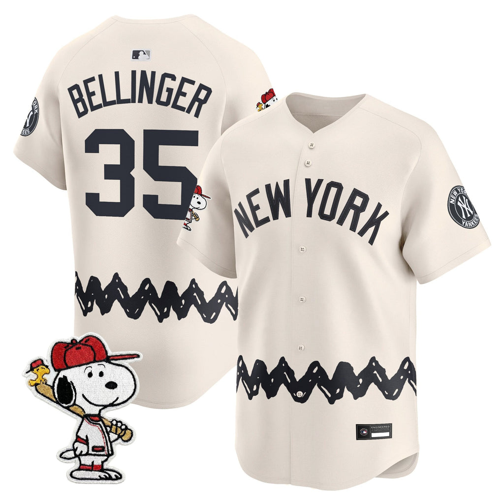 Men's Yankees x Peanuts Vapor Premier Limited Jersey - Stitched