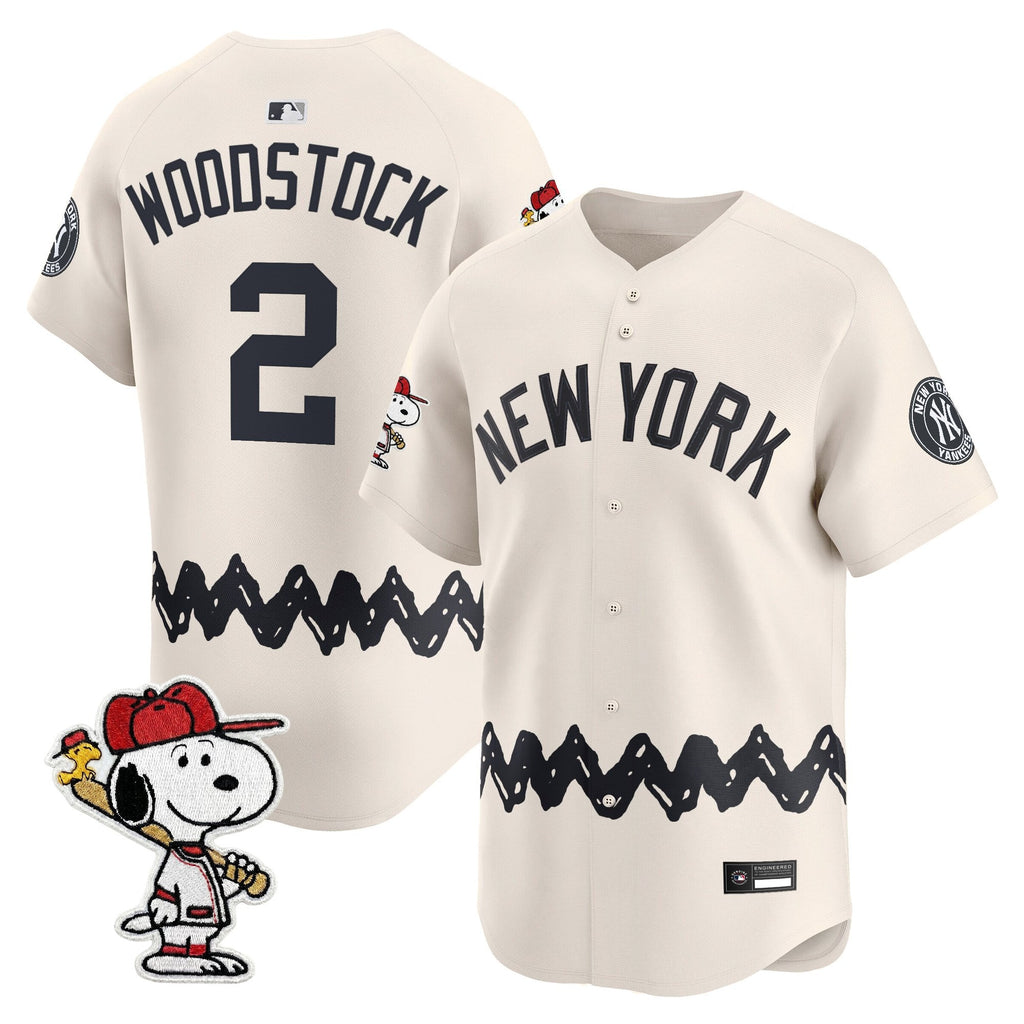 Men's Yankees x Peanuts Vapor Premier Limited Jersey - Stitched