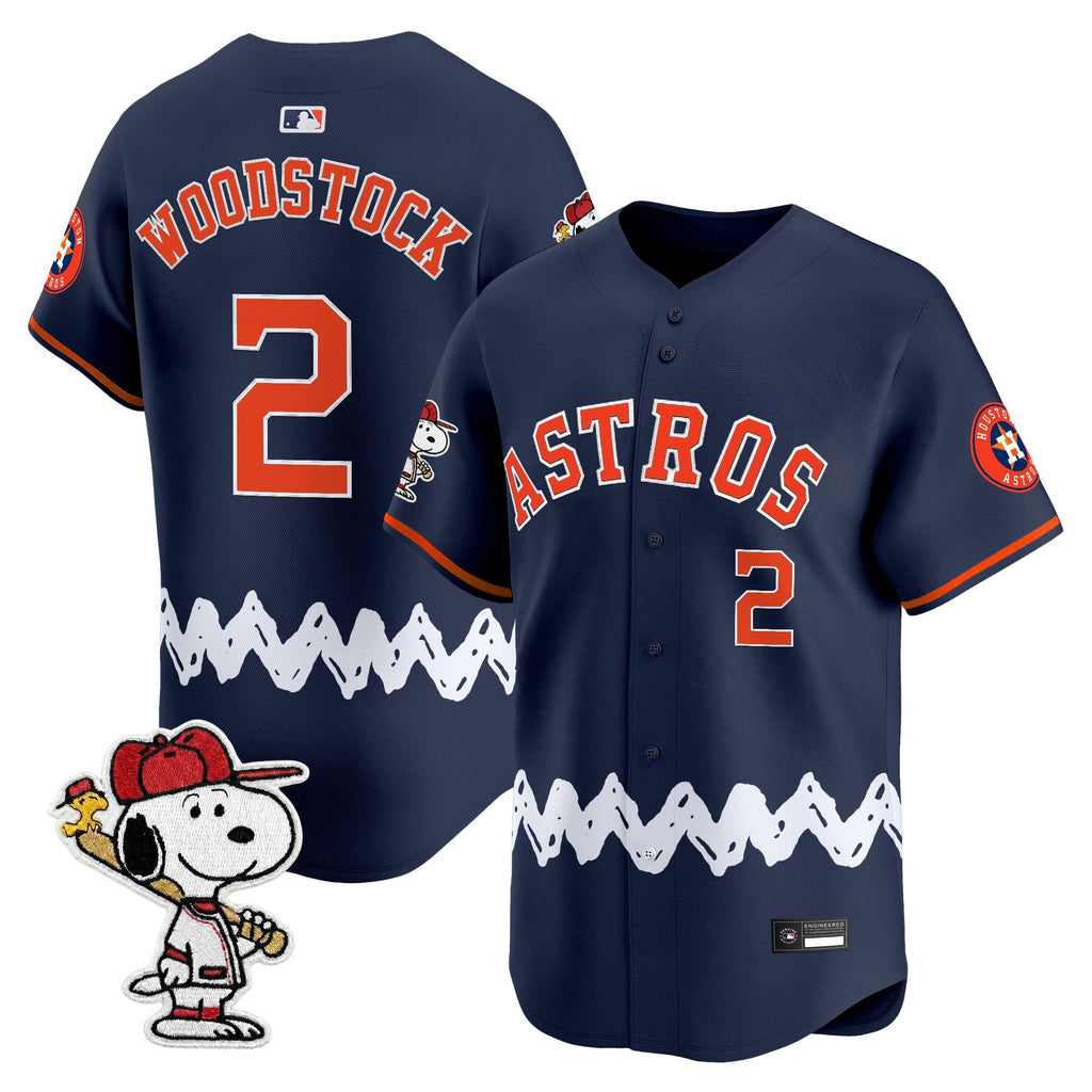 Men's Houston Astros x Peanuts Vapor Premier Limited Jersey - Stitched