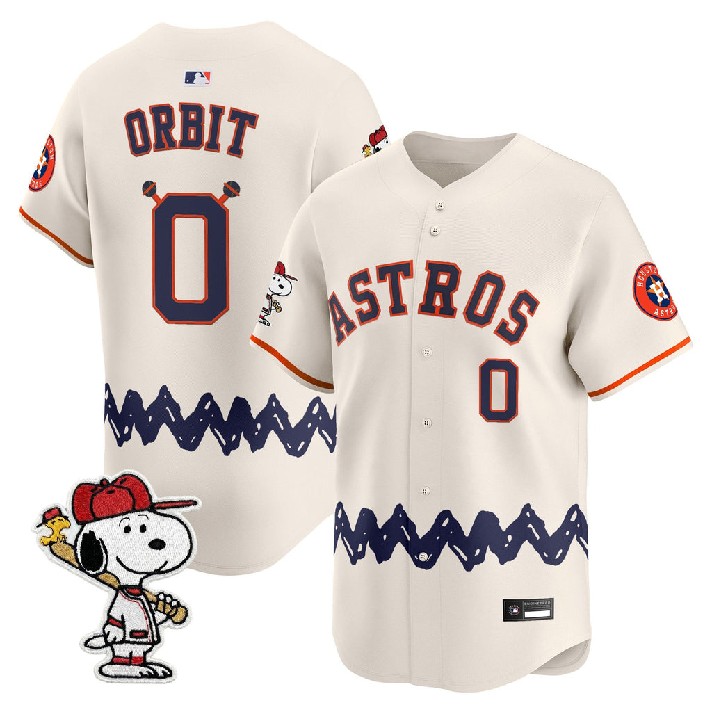 Men's Houston Astros x Peanuts Vapor Premier Limited Jersey - Stitched