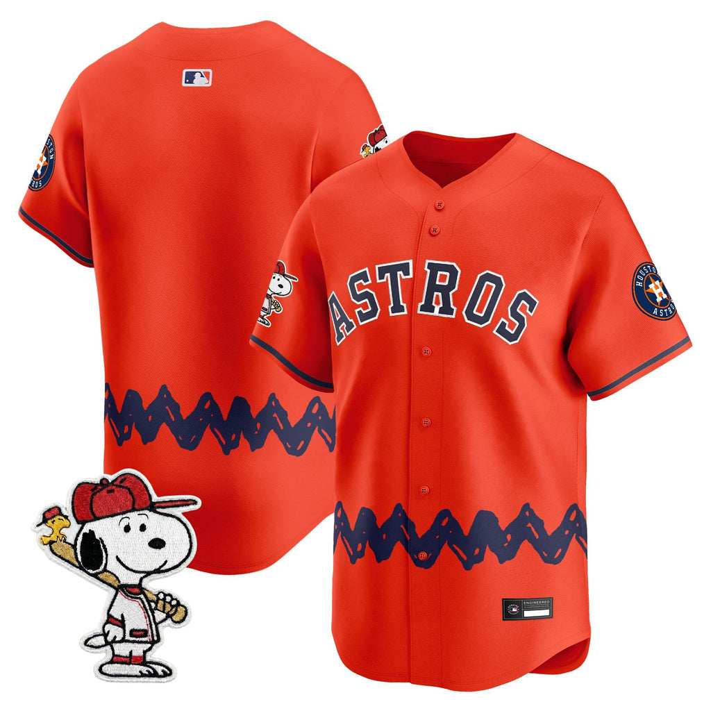 Men's Houston Astros x Peanuts Vapor Premier Limited Jersey - Stitched