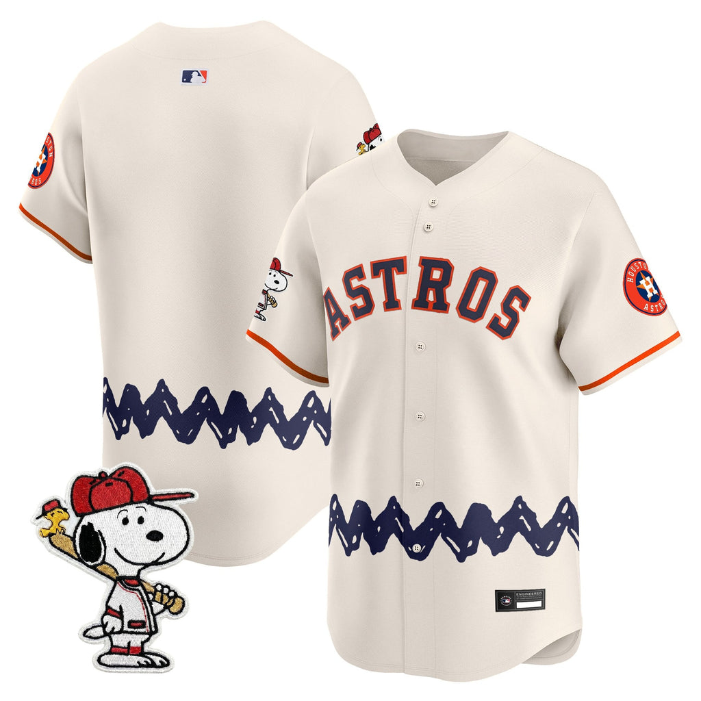 Men's Houston Astros x Peanuts Vapor Premier Limited Jersey - Stitched