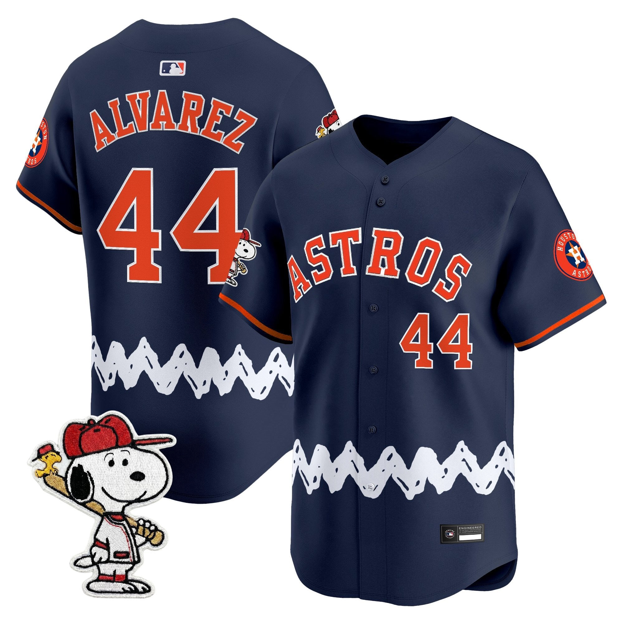 Men's Houston Astros x Peanuts Vapor Premier Limited Jersey - Stitched