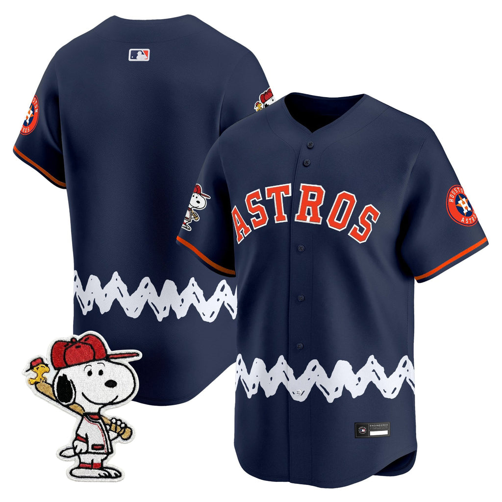 Men's Houston Astros x Peanuts Vapor Premier Limited Jersey - Stitched