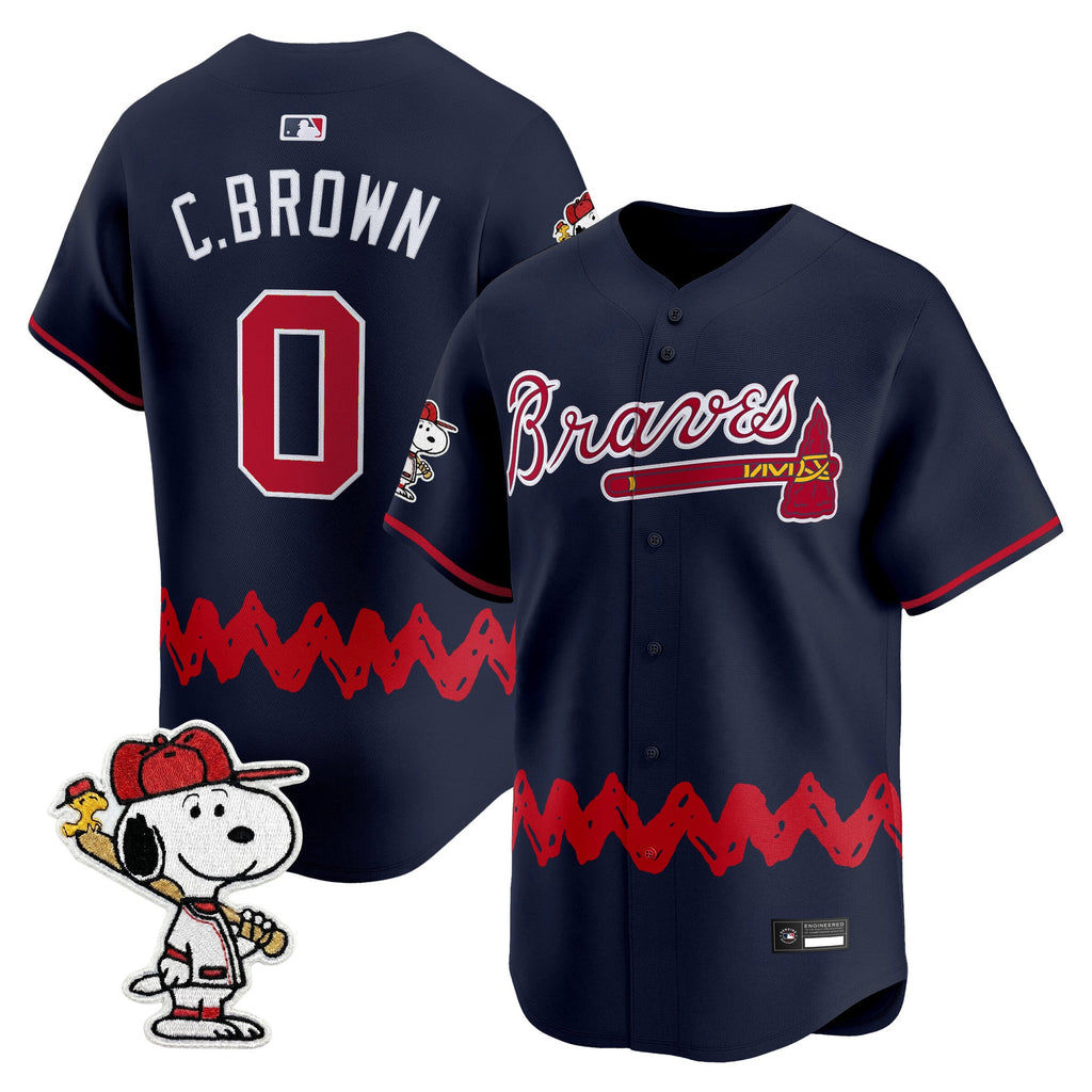 Men's Atlanta Braves x Peanuts Vapor Premier Limited Jersey - Stitched