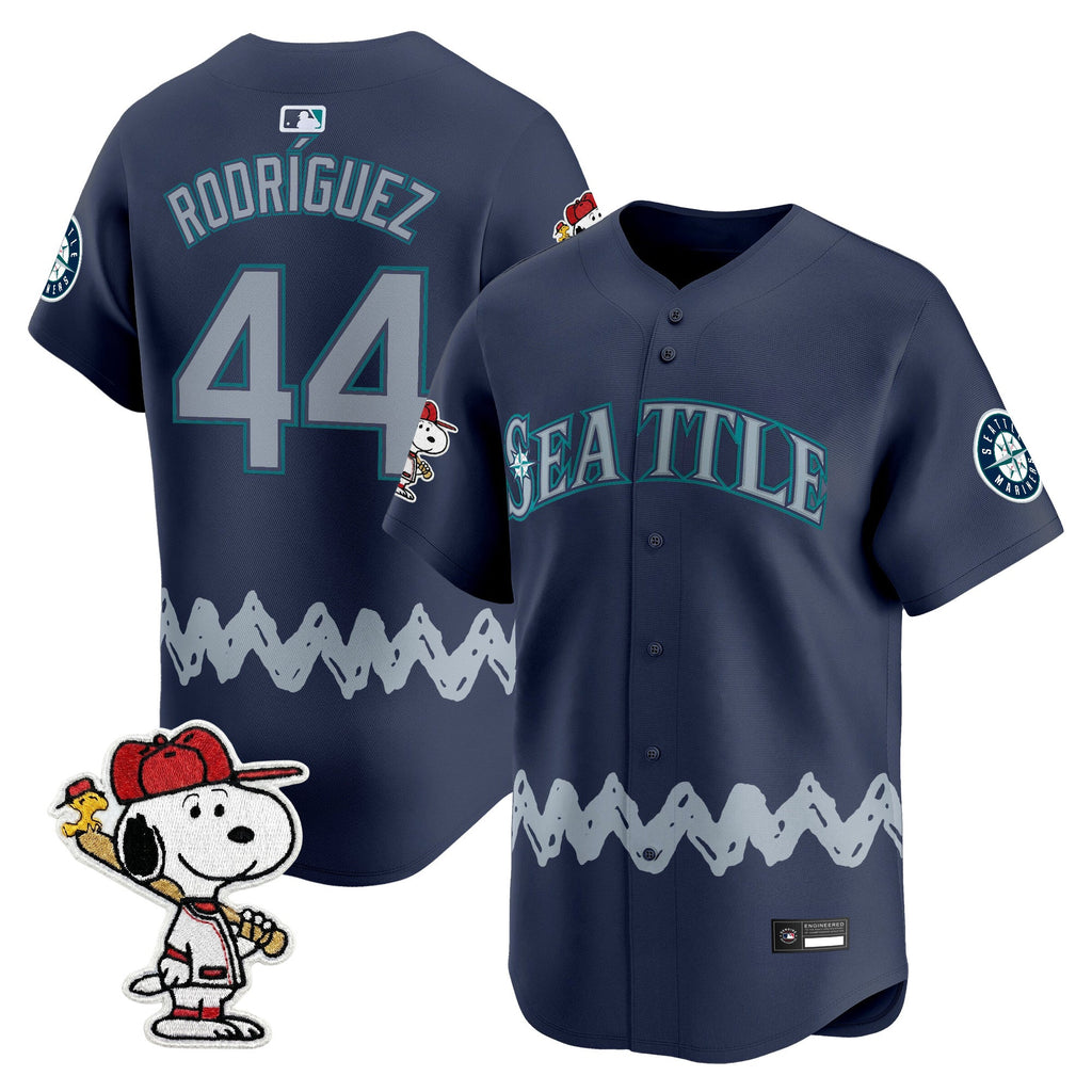Men's Seattle Mariners x Peanuts Vapor Premier Limited Jersey - Stitched