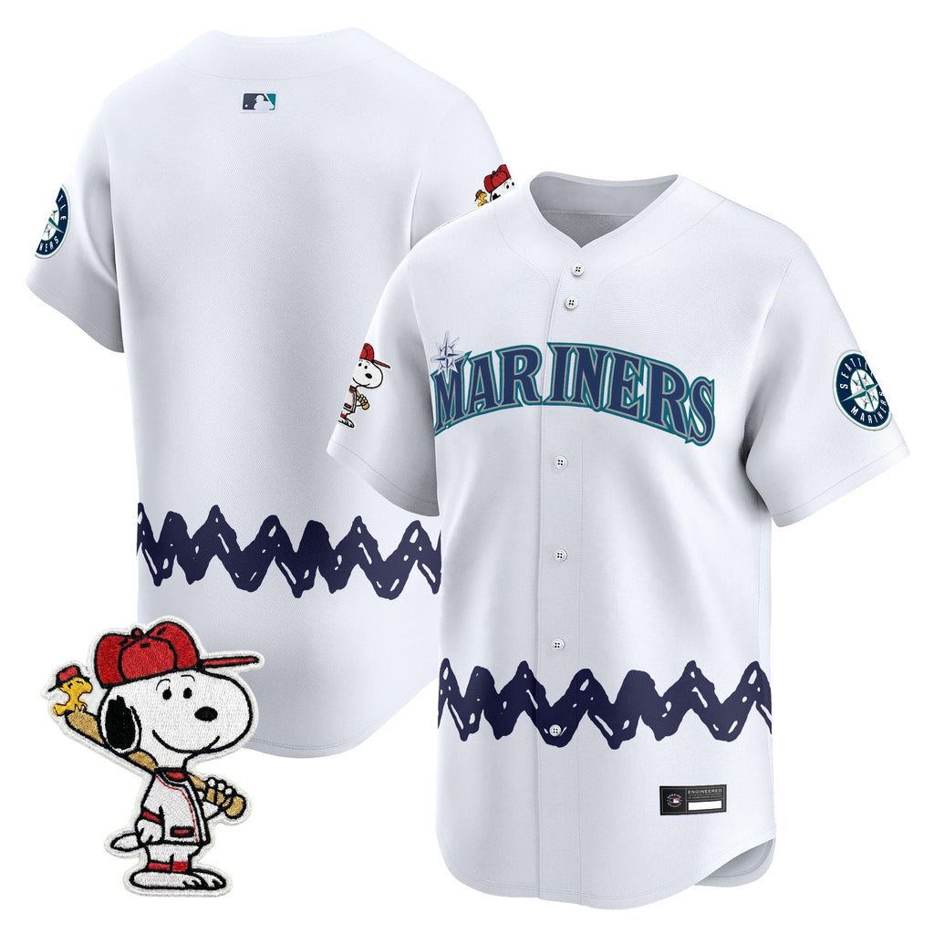 Men's Seattle Mariners x Peanuts Vapor Premier Limited Jersey - Stitched