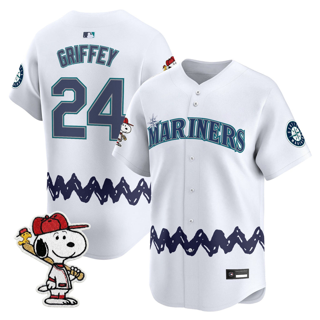 Men's Seattle Mariners x Peanuts Vapor Premier Limited Jersey - Stitched